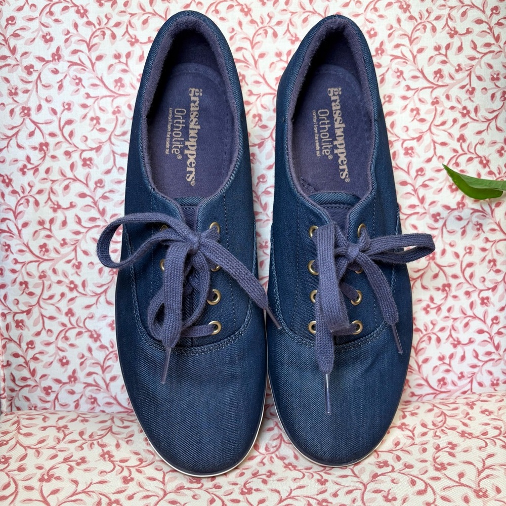 Grasshoppers Denim Blue Women's Sneakers - Picture 2 of 4